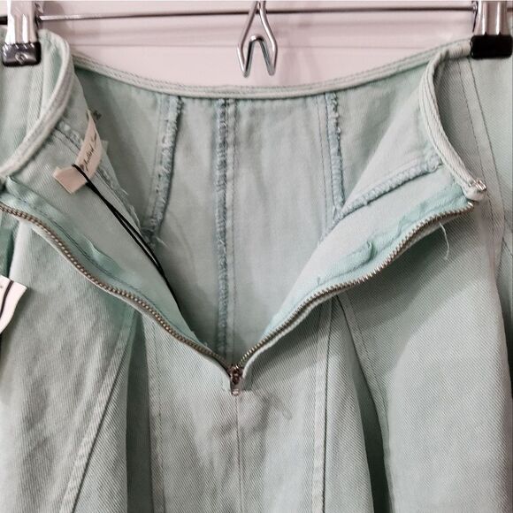 Mustard Seed Pleated Denim Skirt Size S - Picture 5 of 8